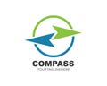 compass arrow logo vector tempate ilustration