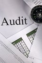 Compass and audit Royalty Free Stock Photo