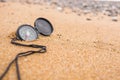 Compass on the beach