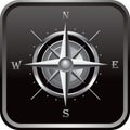 Compass black web button