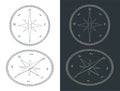 Compass blueprints Royalty Free Stock Photo