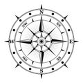 Compass 1cset of wind rose compass marine isolated or nautical navigation sail symbols or geographic direction maps.