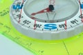 A compass, close up Royalty Free Stock Photo