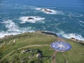 Compass on the coast