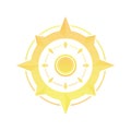 Compass coin gradient logo design template icon Royalty Free Stock Photo