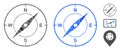 Compass Composition Icon of Circle Dots Royalty Free Stock Photo
