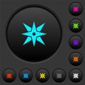 Compass dark push buttons with color icons Royalty Free Stock Photo