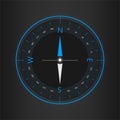 Compass digital HUD navigate Royalty Free Stock Photo