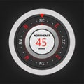 Compass digital HUD navigate Royalty Free Stock Photo