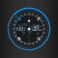 Compass digital HUD navigate