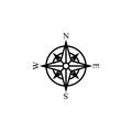 compass, direction, navigation line icon on white background