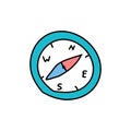 Compass doodle icon