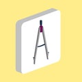 Compass engineering Simple vector icon. Illustration symbol design template for web mobile UI element. Perfect color isometric