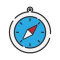 Compass falt icon design, vector Royalty Free Stock Photo