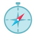Compass flat icon, navigation and travel Royalty Free Stock Photo