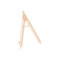 Compass geometry for drawing circle. Architecture drafting tool. Maths divider to geometric measures. Engineering