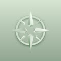 Compass green crystals background Royalty Free Stock Photo