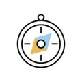 compass guide line and fill style icon Royalty Free Stock Photo