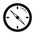 Compass Half Glyph and Line mixing Vector icon which can easily modify or edit