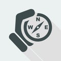 Compass hold icon Royalty Free Stock Photo