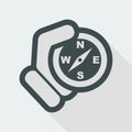 Compass hold icon Royalty Free Stock Photo