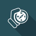 Compass hold icon Royalty Free Stock Photo