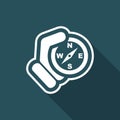 Compass hold icon Royalty Free Stock Photo