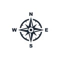 Compass icon navigation symbol