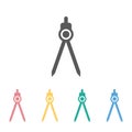 Compass icon, math, mathematic, stationary, divider Royalty Free Stock Photo