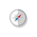 Compass icon colored with shadow. Road compass. Vector EPS10 Royalty Free Stock Photo