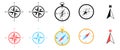 compass icon direction maps navigation