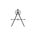 compass icon. Element of Measuring items for mobile concept and web apps. Icon for website design and development, app development Royalty Free Stock Photo