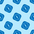 Compass icon flat design seamless pattern. Vector illustration Royalty Free Stock Photo