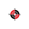 compass icon isolated on background.modern flat compass pictogram,business,marketing,internet concept.trendy simple vector symbol