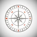 Compass icon. Compass isolated on white background. Vector illustration. Royalty Free Stock Photo