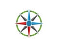 Compass icon logo design template Royalty Free Stock Photo