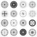 Compass, compass icon, compass icon set isolated on white background. Vector illustration. Royalty Free Stock Photo