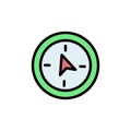 Compass icon. Simple color with outline vector elements of navigation icons for ui and ux, website or mobile application Royalty Free Stock Photo