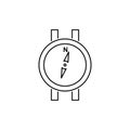 Compass icon simple flat style symbol illustration Royalty Free Stock Photo