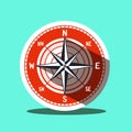 Compass Icon - Vector Illustration Royalty Free Stock Photo