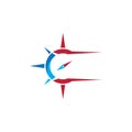 Compass icon Vector Illustration design Logo Royalty Free Stock Photo