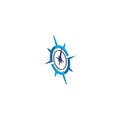 Compass icon Vector Illustration design Logo Royalty Free Stock Photo