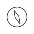 Compass icon vector. Line navigation symbol isolated. Trendy flat outline ui sign design. Thin line