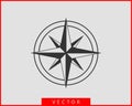 Compass icon vector. Wind rose star navigation Royalty Free Stock Photo