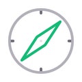Compass vector color line icon Royalty Free Stock Photo