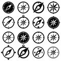 vector compass icons Royalty Free Stock Photo