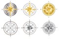 Compass icons set. Royalty Free Stock Photo