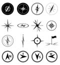 Compass icons Royalty Free Stock Photo