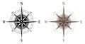 Compass, isolated vector illustration in both black and color versions