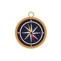 Compass isolated on white background. Vector illustration in a flat style Royalty Free Stock Photo